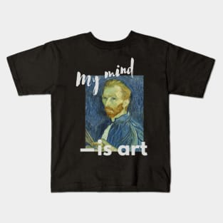 Van Gogh - My Mind is Art Kids T-Shirt